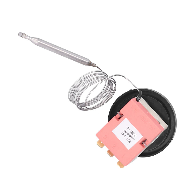 [Australia - AusPower] - Temperature Control Switch Capillary Thermostat, Adjustable Electric Fan Thermostat Switch 3 Pins Design Temperature Control Probe Kit 
