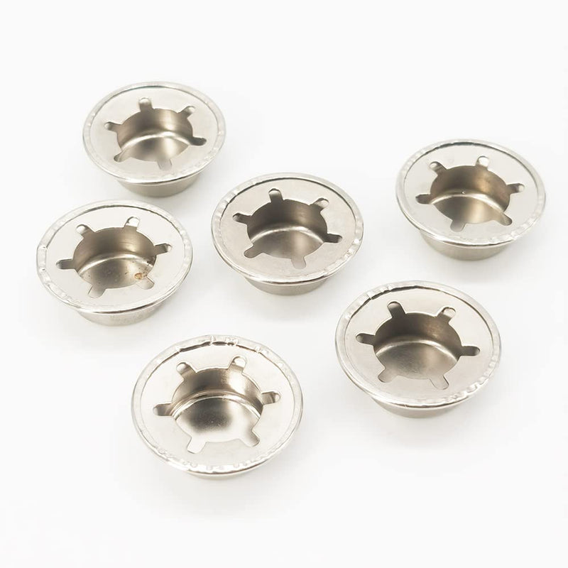 [Australia - AusPower] - Push on Pushnut Cap Stud 5/8 Inch Axle Cap Nut Zinc Mech Finish for Hand Trucks, Rolling Bins, and Lawn Wagons - 6 Pack 5/8“ 