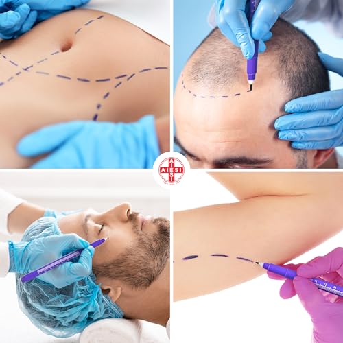 AIESI Hospimark Dermography Pen for Skin with Standard Tip with Ruler (Pack of 10)