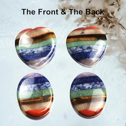 7 Chakra Heart Worry Stone