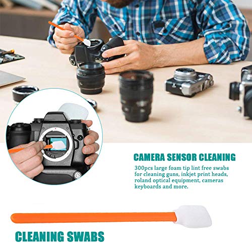 [Australia - AusPower] - Wellgler's 5.11" Foam Cleaning swabs, for Electronics, Cameras, Optical Lenses or Inkjet Printers, Print Heads Cleaning（50pcs） orange 50 