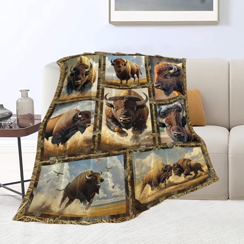 Bison Blanket Wild Animal Blanket for Bison Lovers 60"x50" 60"x50"
