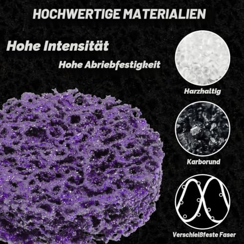Pack of 30 CSD Disc Sanding Disc, 50 mm, Grinding Attachment for Cordless Screwdriver, Grinding for Dremel, Cleaning Disc Set for Drill, Paint, Rust, Oxidation, Cleaning and Removing (Purple) Purple