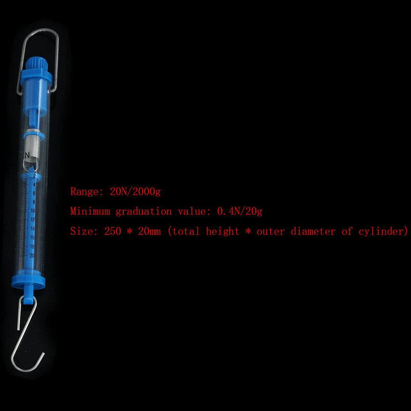 [Australia - AusPower] - Spring Scale TAODAN 5PCS 5 Sizes Scientific Plastic Transparent Tubular Spring Balance, Hanging Tube Spring Scale, 1N, 5N, 10N, 20N, 30N 