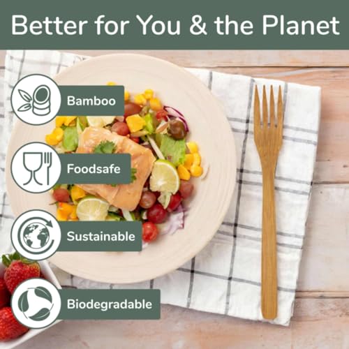 BambooMN Bamboo Dinner Fork 8" - 30 Units 1