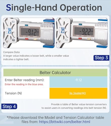 BIQU Belter, Belt Tension Gauge Belt Tension Tool Designed for 3D Printers