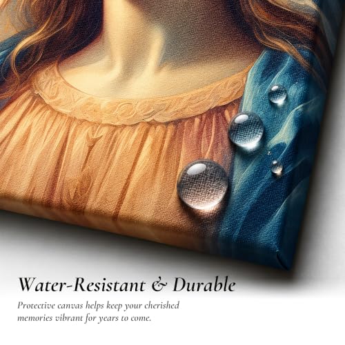 Virgin Mary Canvas Wall Art – Catholic Religious Wall Decor Painting Our Lady of Grace 02 Framed Canvas 12"L x 16"W