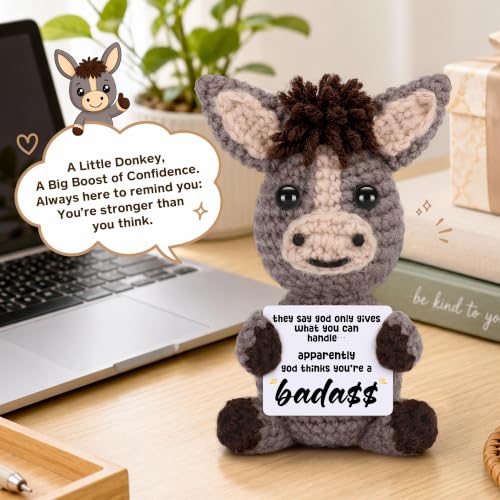 Funny Christian Religious Gifts for Women Christmas Crochet Donkey Christian Religous Gifts for Women
