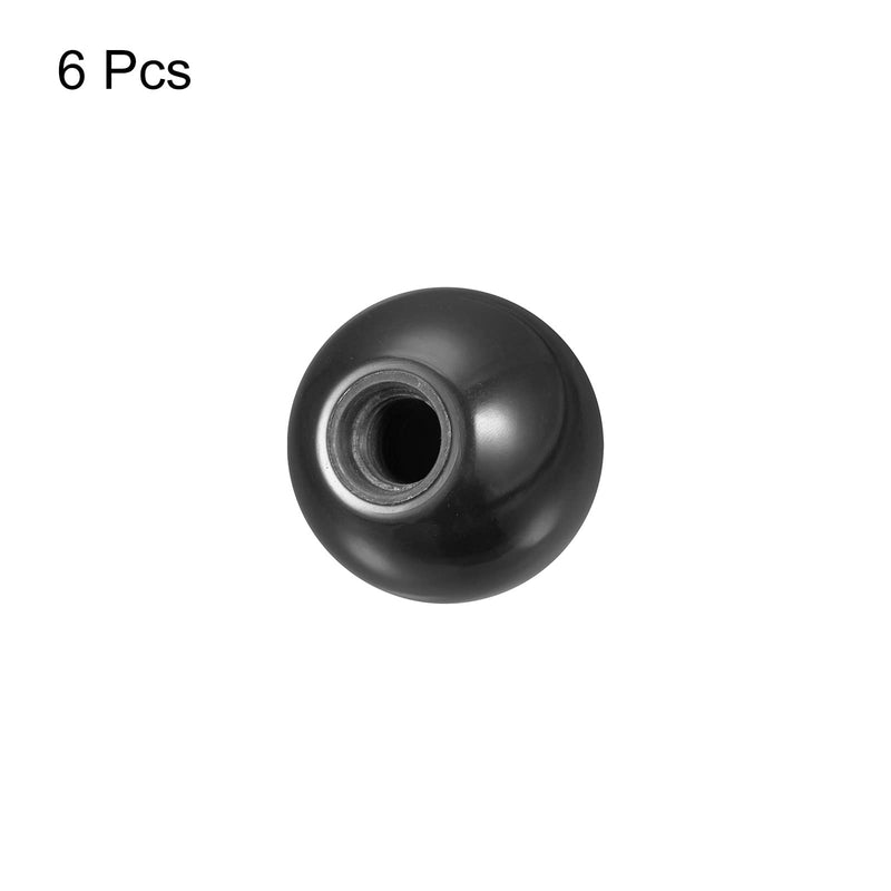 [Australia - AusPower] - uxcell 6Pcs Threaded Ball Knobs, M12 Female Thread Thermoset Ball Knob 1.57'' Dia Black Round Operation Ball Handles Embedded Threaded Knob for Machine Handle Tool Replacement M12x1.57'' 
