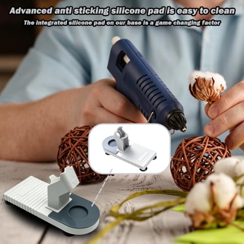 Miiwiioa glue gun stand for DIY, crafts, and homeschooling projects, adhesive dispenser accessory