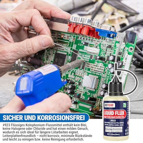 Liquid Flux Soldering, Rosin Soldering Flux, No Clean Liquid Soldering Tool, SMD Solder Flux (30 ml / 1 oz.) #923 1 Stück