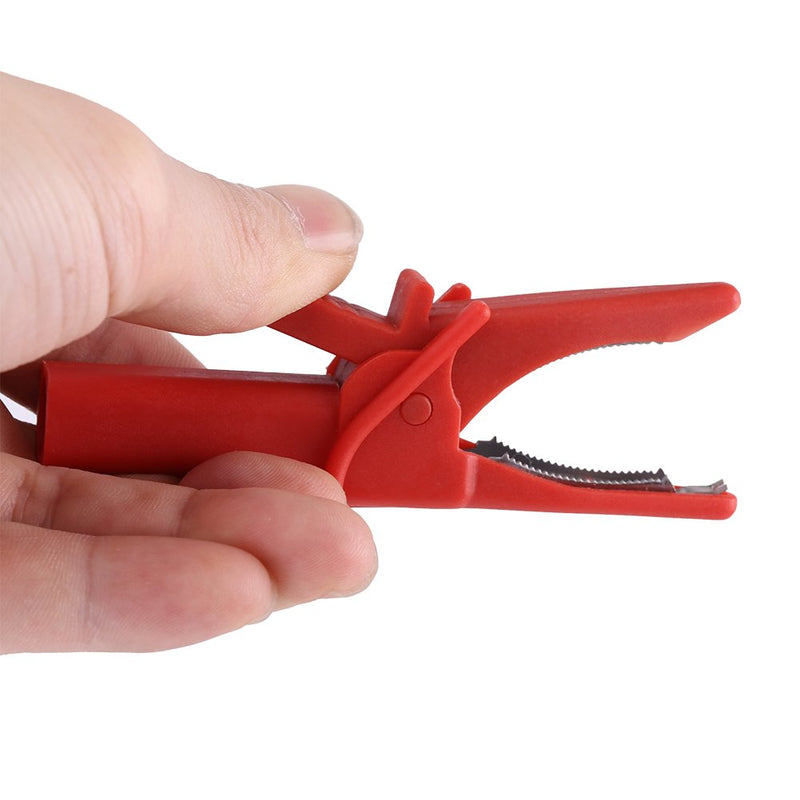 [Australia - AusPower] - 2pcs Fully Insulated Alligator Alligator Clip Large Dolphin Gator Clips with 4mm Female for Oscilloscope Test Leads 