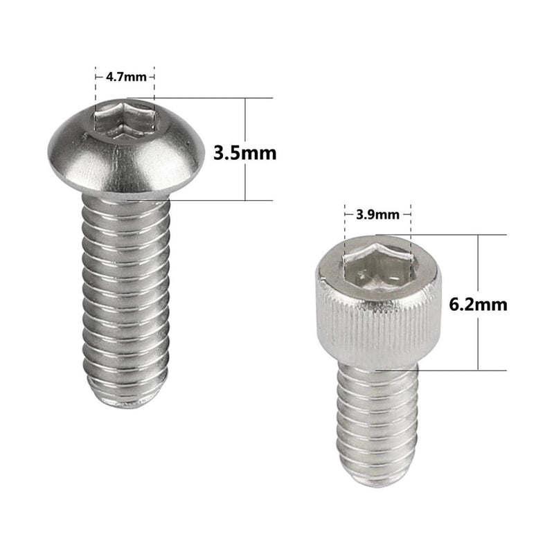 [Australia - AusPower] - CAMVATE 1/4"-20 Stainless Steel Screw Pack Multiple Types (20 pcs,1/4"-20 /9mm/13mm/16mm/19mm) - 1956 