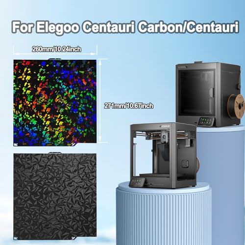 260x271mm PEO PEY Build Plate for Elegoo Centauri Carbon 2/Centauri Carbon PEY+PEO 260x271mm