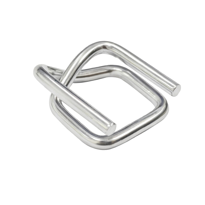 3/4" Heavy Duty Galvanized Wire Buckle for Woven Cord Strapping, 50 Pack Reusable Metal Wire Buckle for Polypropylene Strapping, Wire Buckles with Galvanized Coating with High Holding Power 50pcs