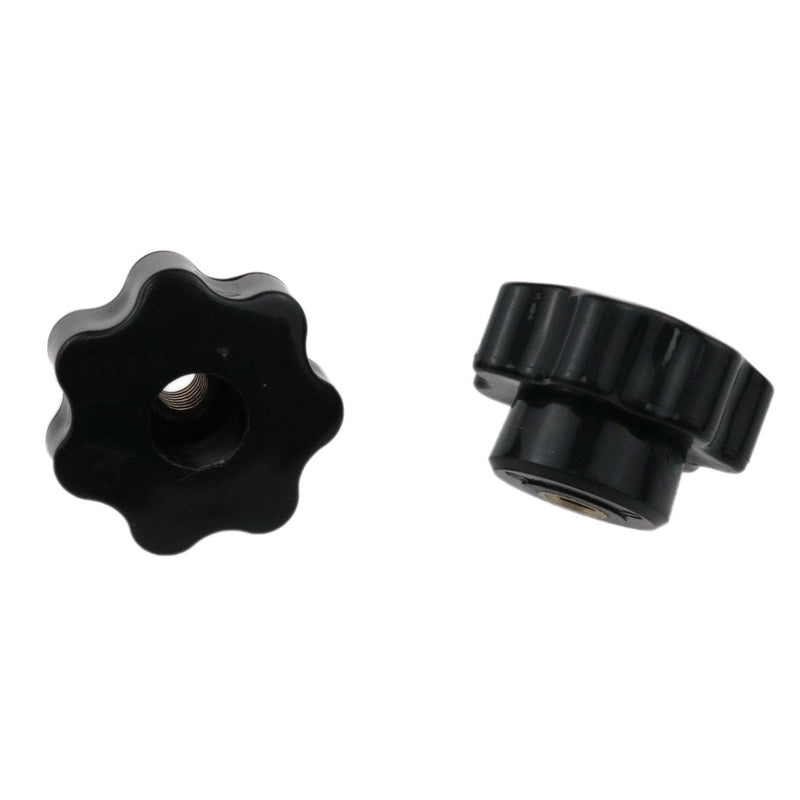 [Australia - AusPower] - M6 X 32 mm Knob Nut Female Thread Star Knob Clamping Nut Plastic Knobs T Track Knobs Black 8 PCS 