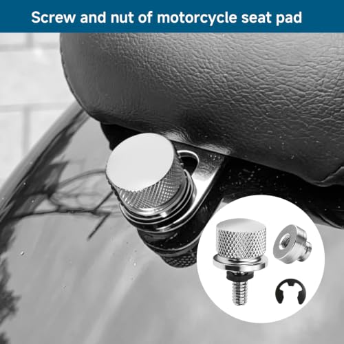 Nextpal M6 seat bolt nut kit, 4-piece nut and bolt assortment for compatible Harley models