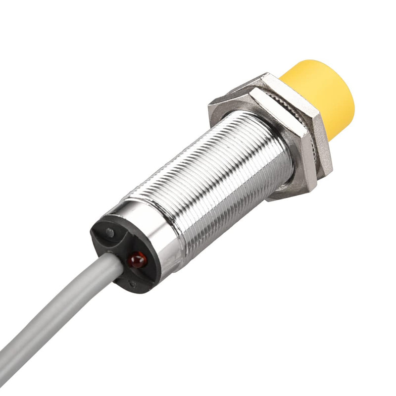 [Australia - AusPower] - Heschen 16mm Inductive Proximity Sensor Switch, HS-M18-Ni16-AN6, non-Embedded, Cylindrical Type, DC10-30V 200mA, NPN NO(Normally Open), 3 Wire, CE 