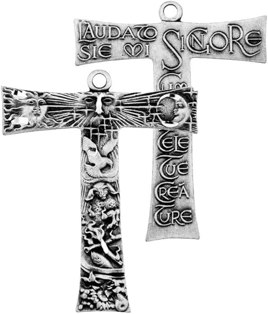 Glorieux Franciscan Tau Cross | Beautiful Unique Design | Tau Cross with Unique Designs (Laudato Si')