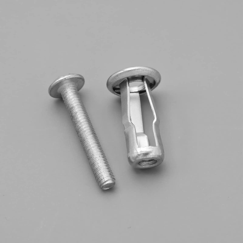 [Australia - AusPower] - The Lord of the Tools 50PCS Jack Nuts Petal Nuts Expansion Nut Thin Fixings Dowels with Screws Assembly for Hollow Wall Iron Skin Hollow Panels 5mm Thin Soft Wall M4x25 