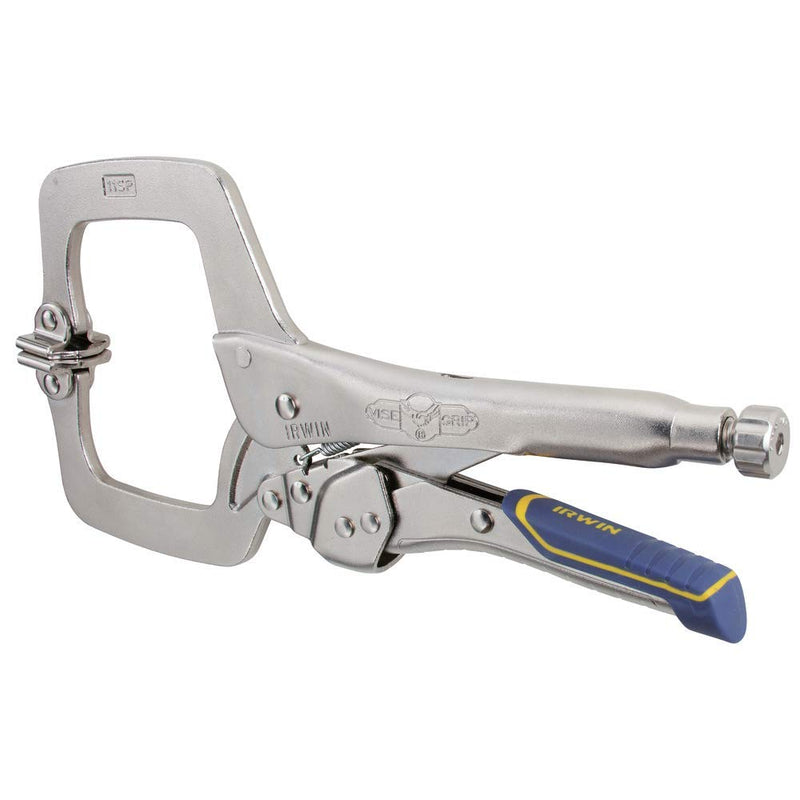 IRWIN VISE-GRIP Welding Pliers, Fast Release, C-Clamp with Swivel Pads, 11-Inch (IRHT82586) 11" Pliers w/ Swivel Pads (New)