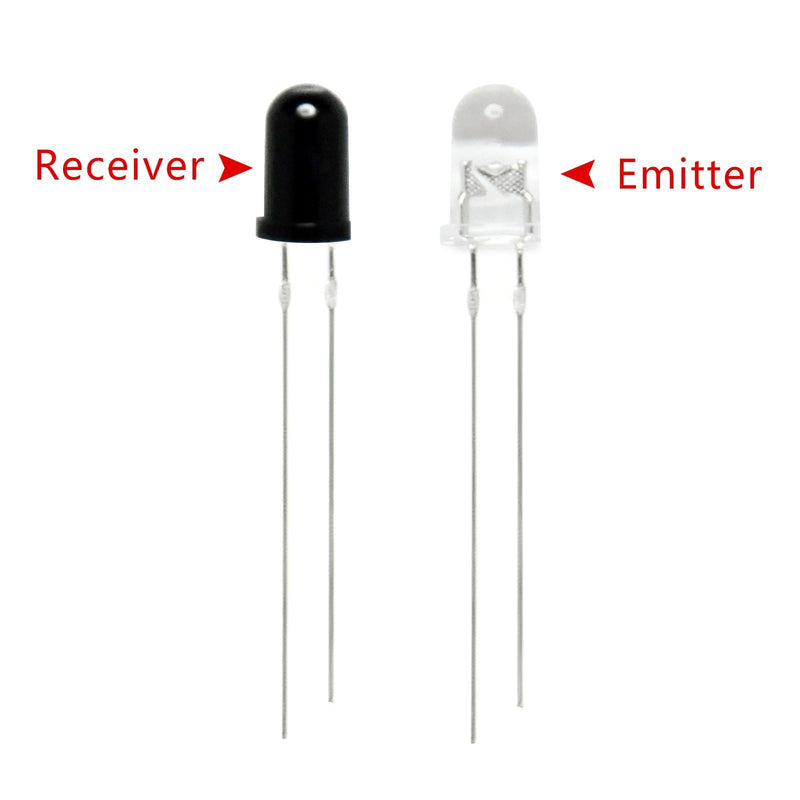 [Australia - AusPower] - 5mm 940nm LEDs Infrared Emitter and IR Receiver Diode for Arduino (Pack of 20pcs) EK8443 