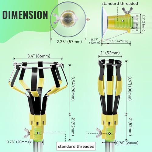 Dreyoo yellow light bulb changer set with suction cup and cage changer tools, 4-piece hand tool kit