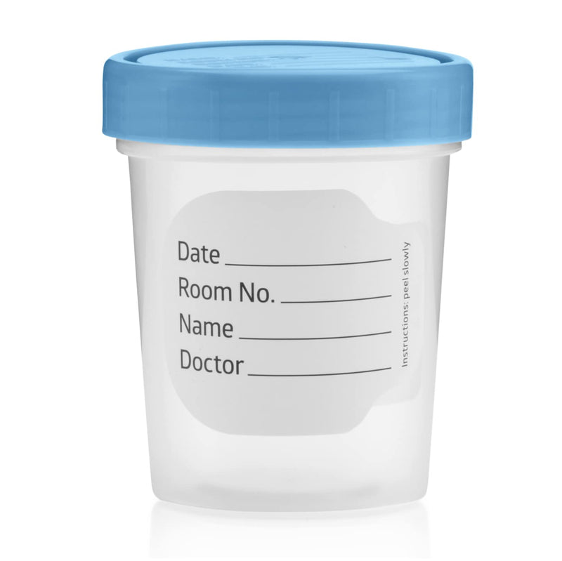 [Australia - AusPower] - Sterile Specimen Cups Individually Bagged with Lids [3 Count] 4 oz Clear Urine Collection Cup with Leak Proof Screw On Covers - 4.5 Compacity Specimens Jars – for Safe Pee, Stool, Semen Sample Testing 3 