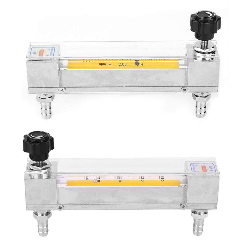 [Australia - AusPower] - LZB-3 Glass Tube Liquid Flowmeter, Panel Type Water Meter Adjustable Black Knob Water Meter Panel Mount Type Flowmeter(10-100mL/min) 10-100mL/min 