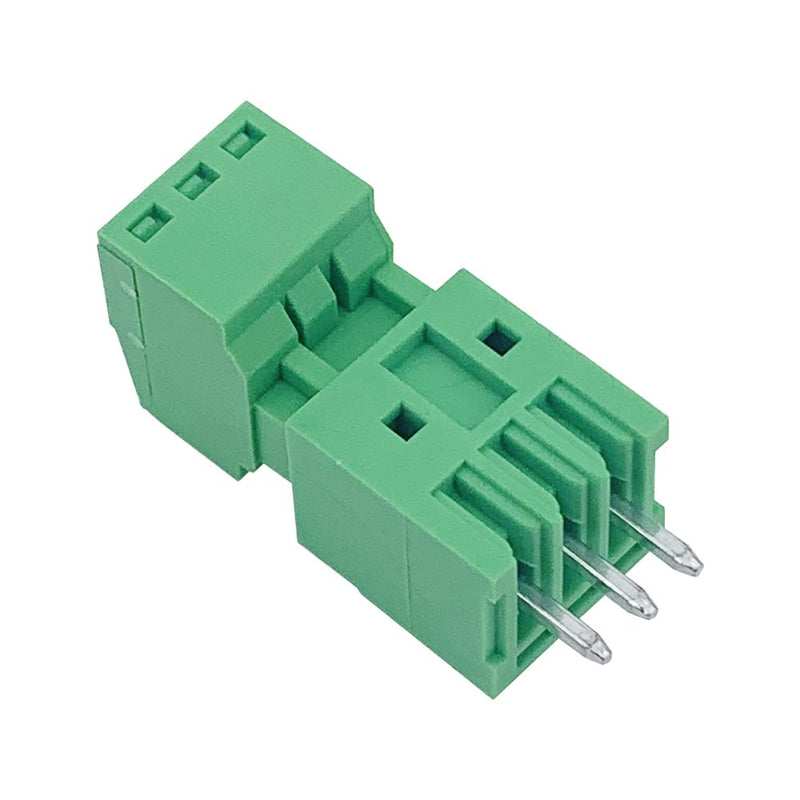 [Australia - AusPower] - 10Set 3-Pin 125V 4A 2.54mm 0.1" Pitch PCB Mount Screw Terminal Block Connector for 26-18AWG Cable 2.54mm-3-Pin 