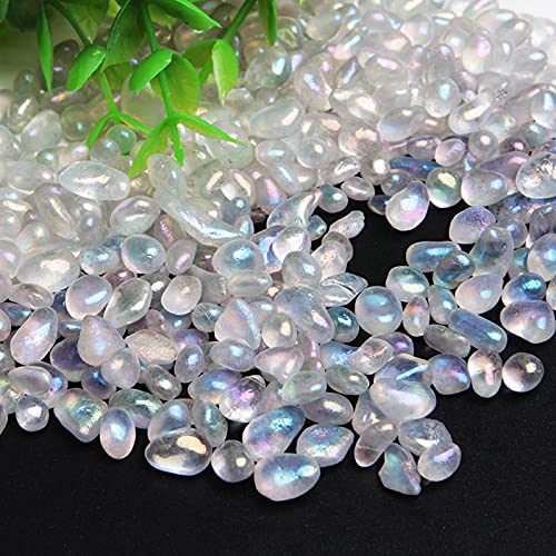 Acxico 1Pcs 100g Tumbled Bulk Beautiful White Moonstone Stone Crystal Reiki Healing