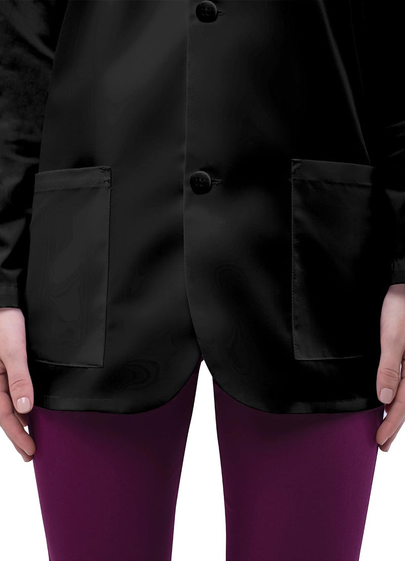 Adar Universal Unisex Lab Coats - Classic 31" Consultation Lab Coat Large Black