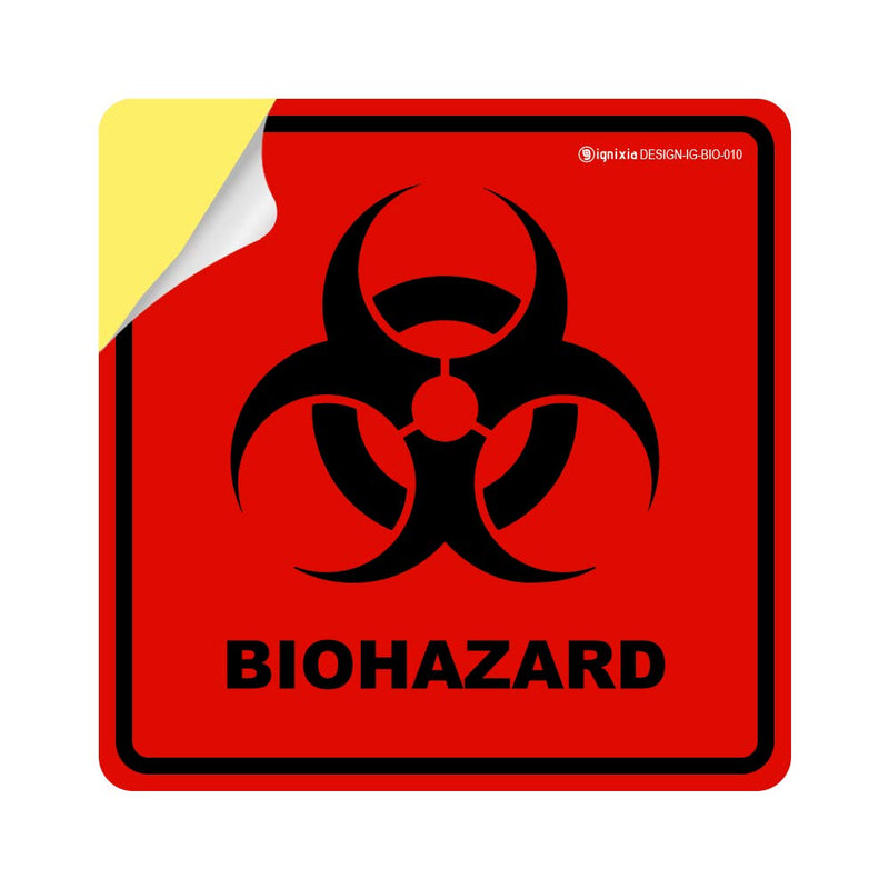 Biohazard Stickers- 5.5" x 5.5" Biohazard Labels (Pack of 10) - UV Coated Label- Biohazard Warning Sign for Labs, Hospitals and Industrial Use Universal Biohazard Symbol by Ignixia (30) 30