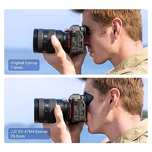 JJC Camera Viewfinder Eyecup Eyepiece for Sony A7R VI A7R V A7R5 A7 IV A7M4 A7S III A7SIII A7S3 A1 Alpha 1 Replaces Sony FDA-EP19 Eye Cup, Oval Shape Soft Silicone and 360° Rotatable Design Oval Shape Replaces FDA-EP19