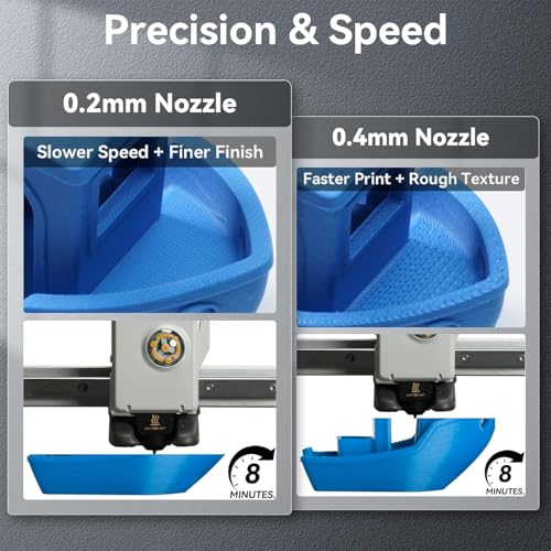 Upgrade A1/A1 Mini Quick-Swap Hotend 0.2mm Stainless Steel Nozzle Fast Speed&High Temp Integrated Structure with Silicone Cover Compatible with Bambu Lab A1/A1 Mini 3D Printers-2PCS
