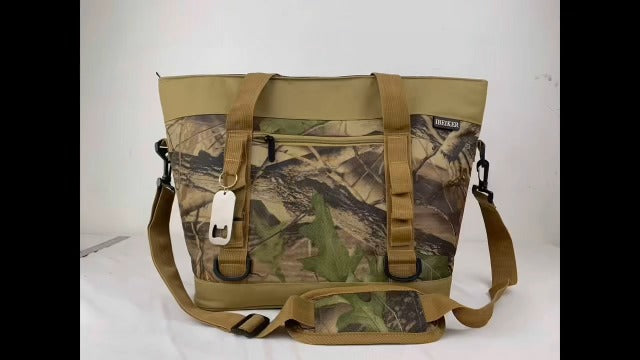 Insulated Cooler Bag, Large Insulated Bag, Reusable Shopping Bags, Leakproof Soft Cooler with BagsBottle Opener, Suitable for Supermarket Shopping, Travel,Beach,Family Picnic,Camping green