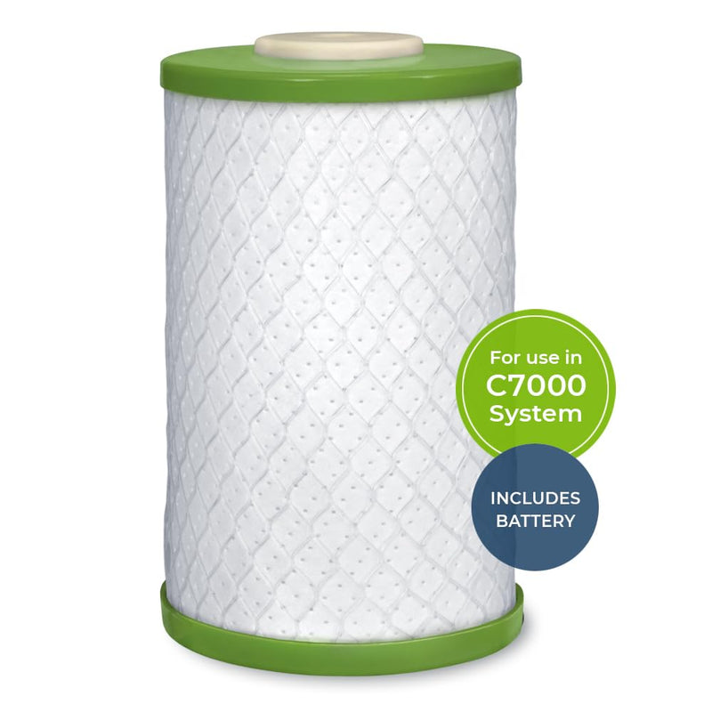 WaterChef Countertop Water Filter Replacement Cartridge CR70 (with Battery) | For C7000 Systems | NSF/ANSI Certified for 78 Contaminants | 1,000-Gallon Capacity | Made in USA
