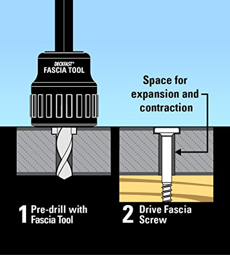 Starborn Headcote stainless steel fascia screws, 9 x 1-7/8 inch, T-20 star drive, cedar finish, 100 pieces