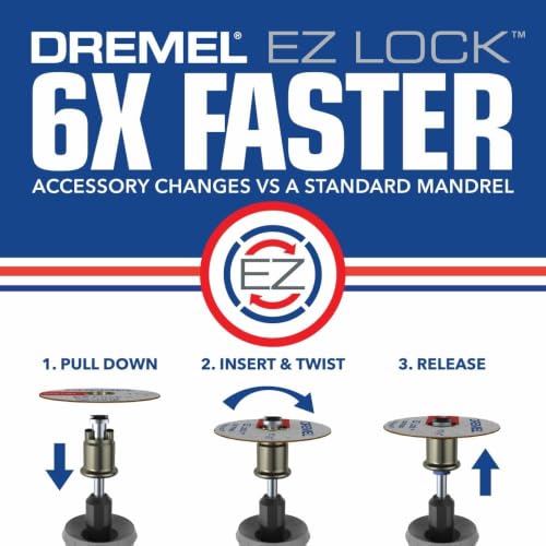 Dremel EZ402 EZ Lock Mandrel Silver medium