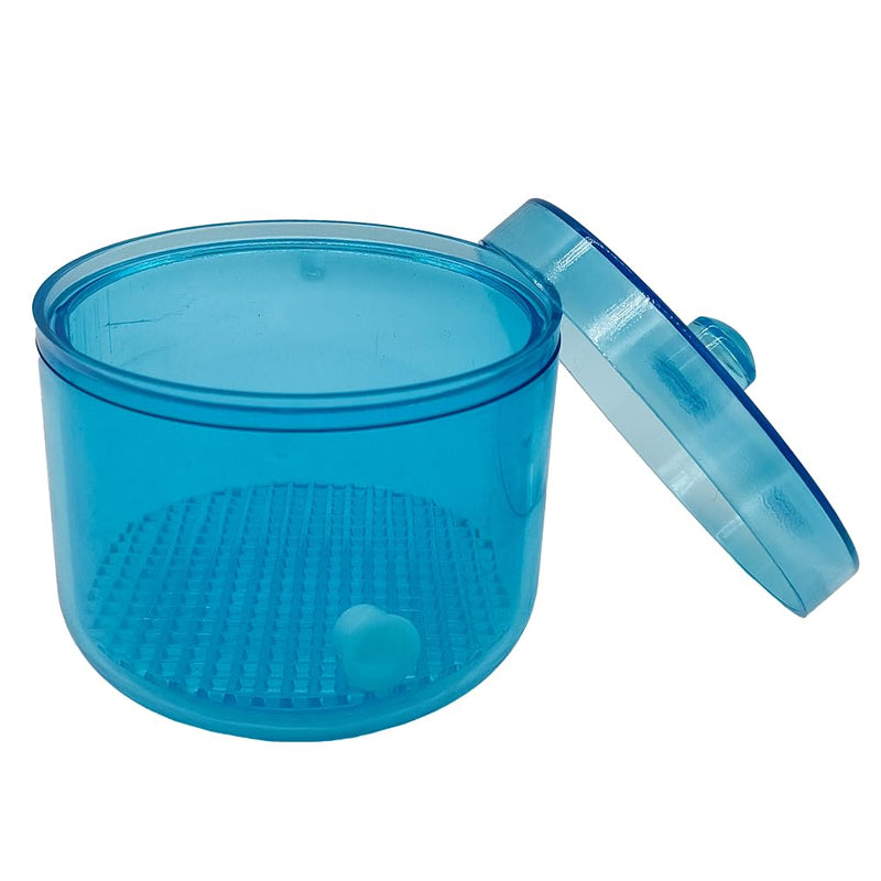 [Australia - AusPower] - Dental Burs Soak Box with Strainer, Bur Disinfection Box Dnetal Burs Holder Cleaner for Burs Cleaning, Soaking (Blue) Blue 