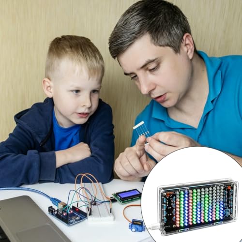 Audio Visualizer Electronic Kit DIY Kit, Musical Spectrum Electronics DIY Kit with LED Light, Audio Level Display, Soldering Kit for Electronics Enthusiasts, Electronic STEM Learning Kit for Adults