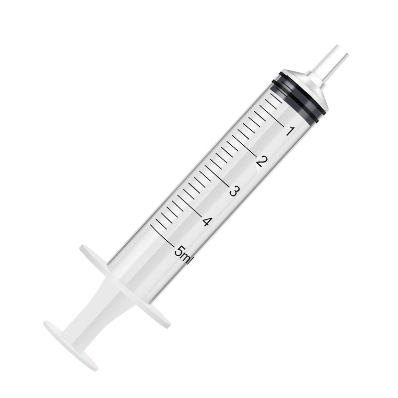 [Australia - AusPower] - 6 Pack  5ml Plastic Syringe with Measurement, No Needle Suitable for Refilling and Measuring Liquids, Feeding Pets, Oil or Glue Applicator 