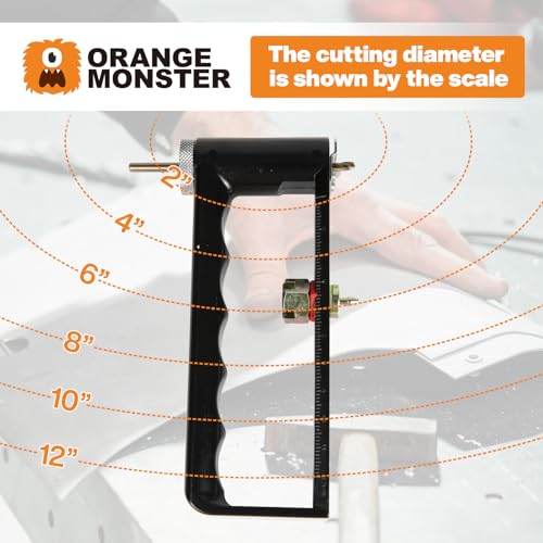 ORANGE MONSTER 2–12-inch adjustable hole cutter for sheet metal and HVAC applications