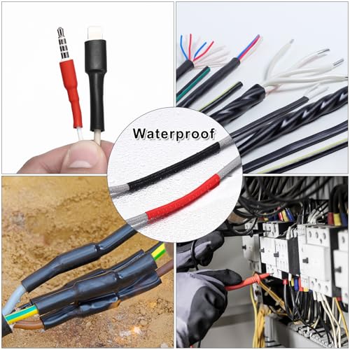 QUARKZMAN Heat Shrink Tubing, 50 mm Diameter x 1.53 m Length, Heat Shrink Tubing Shrink Ratio 2:1 PE Heat Shrink Tube Set for Cable Insulation Cable Connections Cable Bundling, 50mm x 1.53m black