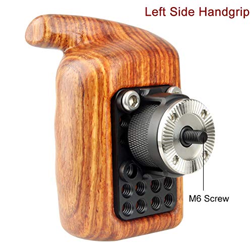 NICEYRIG Rosette Wooden Handle Grip Left Side (M6 Thread Diameter 31.8mm)