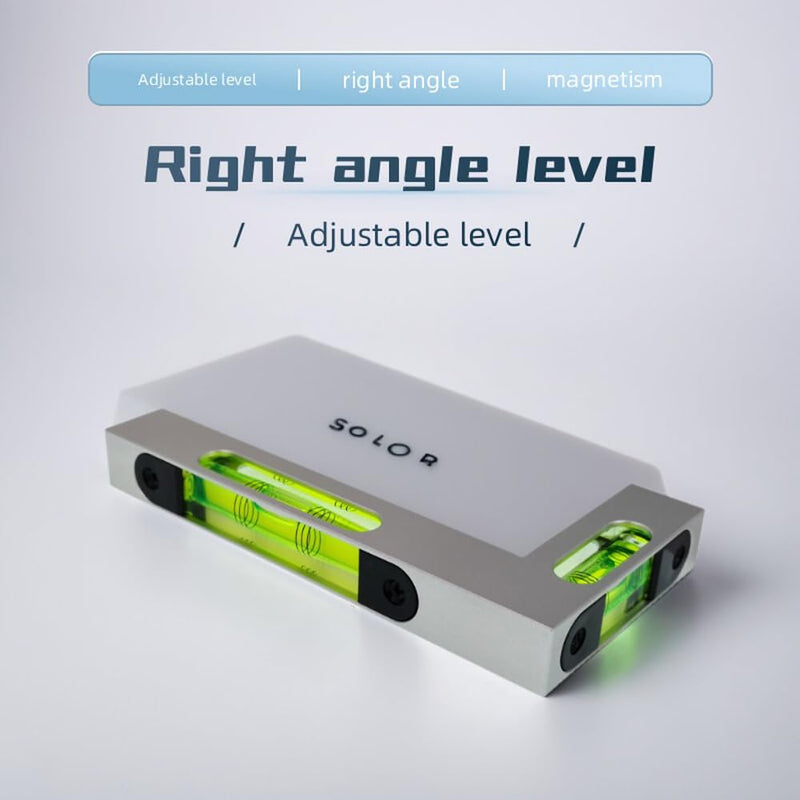 [Australia - AusPower] - Rectangular high-precision L-shaped level, 7-character household strong magnetic double bubble wate，Es gibt 2 Spezifikationen zur Auswahl (160mm) 160mm 