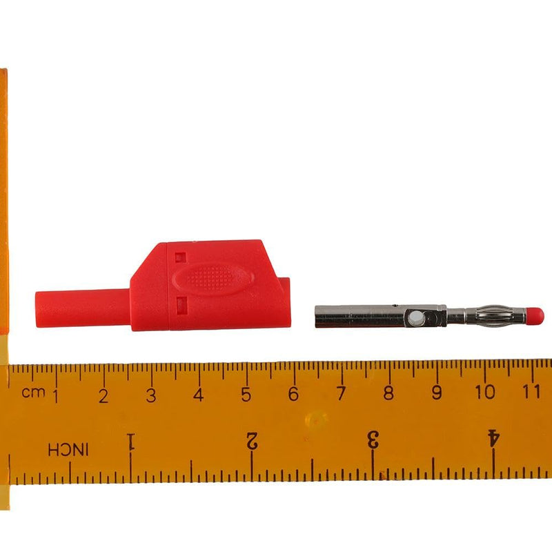[Australia - AusPower] - FEIYING 10Pcs Insulated Multimeter Test Leads, 4mm Male Sheath Stackable Banana Plug Wire Solder, Banana Plug Connector Safety Banana Plug Adapter 