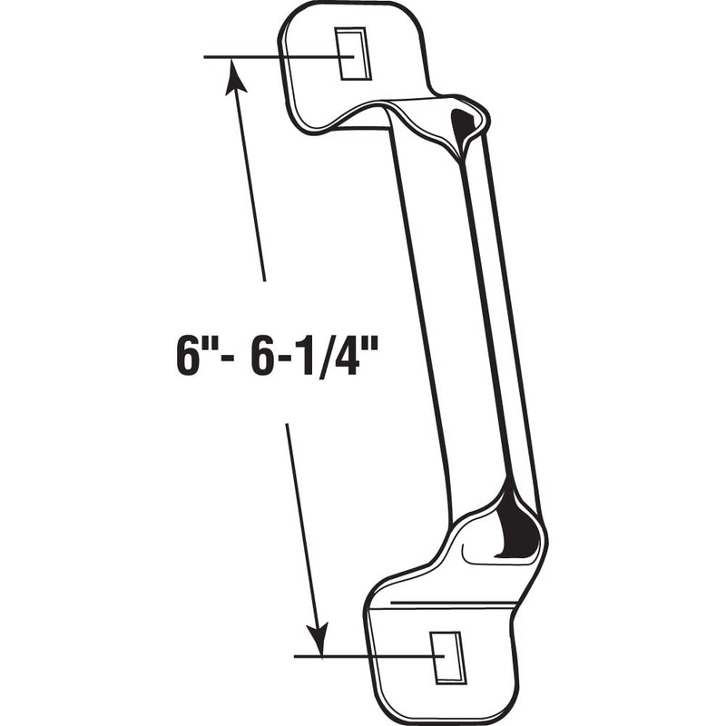 [Australia - AusPower] - Prime-Line GD 52130 Bottom Lift Handle, Galvanized Steel, Zinc Plated Finish (2 Pack) 