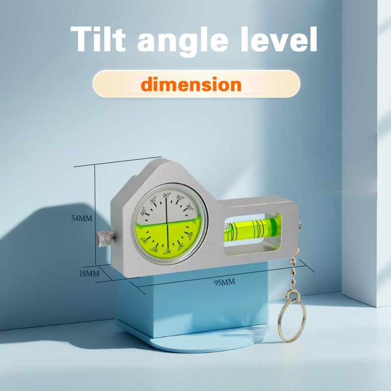[Australia - AusPower] - Metal high-precision level, small bar type angle sensor, level bubble rectangular with 30cm ruler with positioning hole (Silver green) Silver Green 