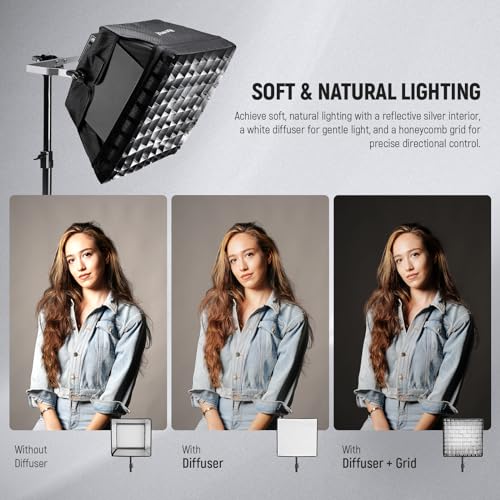 NEEWER Upgraded Softbox Diffuser for NL660 RGB660 PRO II LED Light, NS4S NS4S for 660